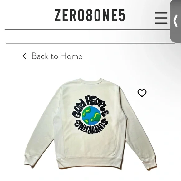 ZERO8ONE5 Good People Supporting Graphic Sweatshirt Size XXL - Picture 2 of 9